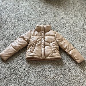 Abercrombie & Fitch Vegan Leather Mini Puffer
